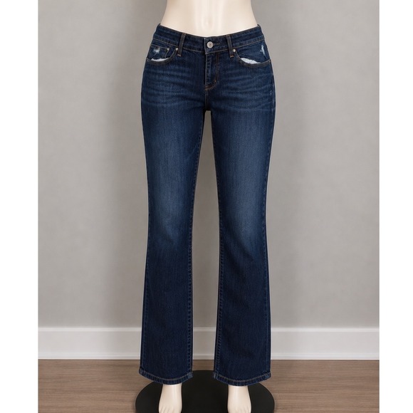 Levi's Denim - Levis Bold Curve Skinny Straight Jeans Womens 31x32 Dark Wash Distressed Denim